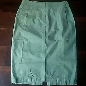 NWOT Newport News Olive Green Pencil Skirt